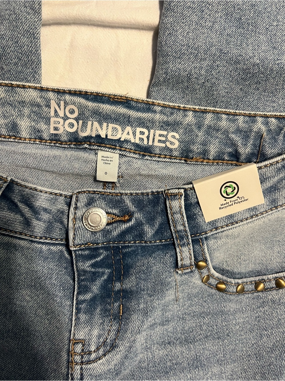 No Boundaries Light Blue Flared Jeans for Women - Picture 7 of 7